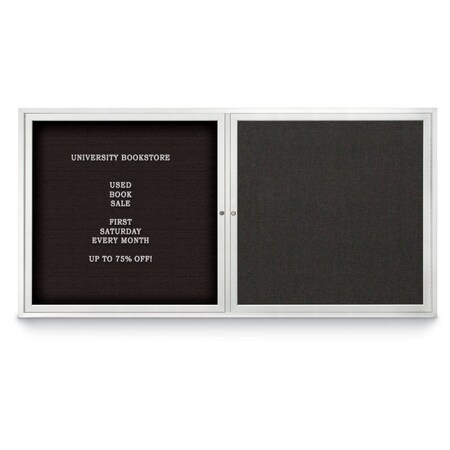 United Visual Products Corkboard, 24"x36", Synthetic Cork/Black UV430HPLUS-BLACK-FORBO